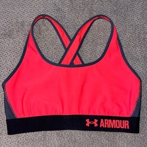 Under Armour Sports Bra (Neon Orange/Coral)